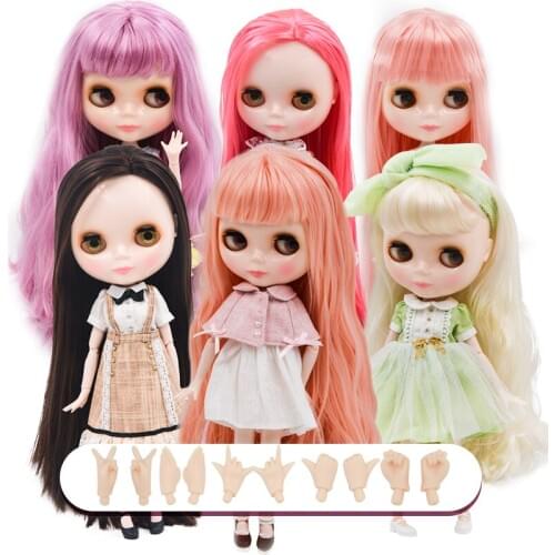 Neo Blyth Doll NBL Customized Shiny Face,1/6 BJD Ball Jointed Doll Ob24 Doll Blyth for Girl, Toys for Children NBL1-24