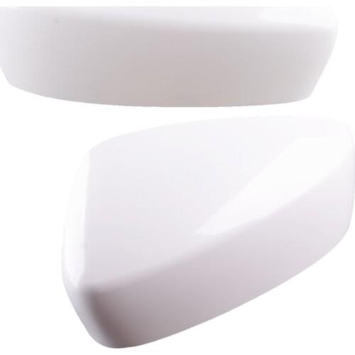 1 Pair Left & Right Car White Side Rearview Mirror Cover Cap ABS Fit For Mazda 3 2014 2015 2016
