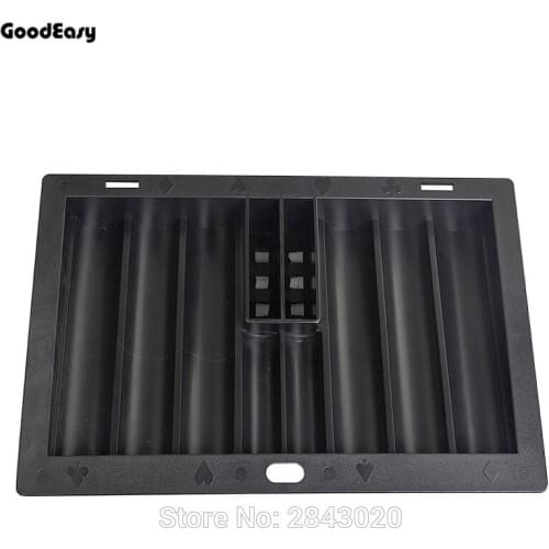 Hot 350pcs Texas Hold'em Poker Chip Tray Black Jack Plastic Tray Gambling Casino Poker Club Board Game Accessory