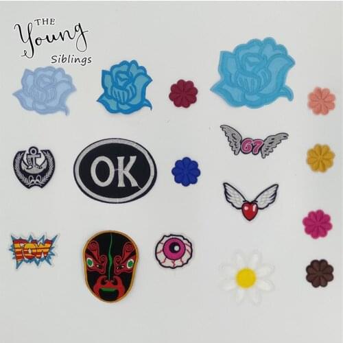 Fashion style Mixture Hot sell melt adhesive Applique Embroidery Patch DIY Aaccessories Patches Stripes 1pcs sell C225-C281