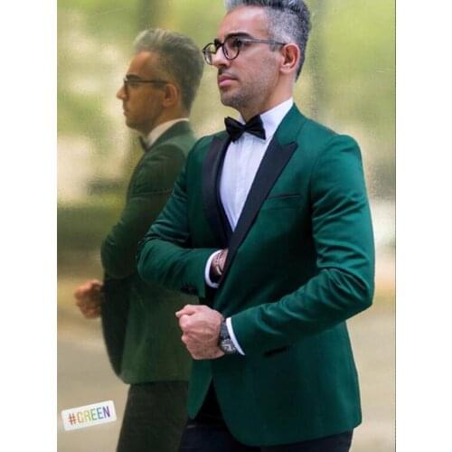 New Arrival One Button Groomsmen Peak Lapel Groom Tuxedos Men Suits Wedding/Prom Best Blazer ( Jacket+Pants+Tie) D153