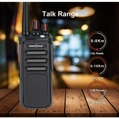Socotran 10W High Power WalkieTalkie 5-10km Long Range Two Way Radio Handheld Transceiver Ham Intercom for Mountaineering Hiking