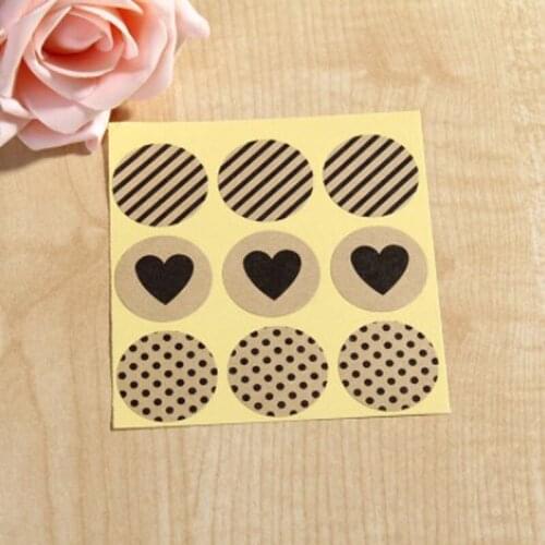 Manufacturers supply love kraft paper adhesive stickers decorative gift stickers exquisite packaging box stickers D134
