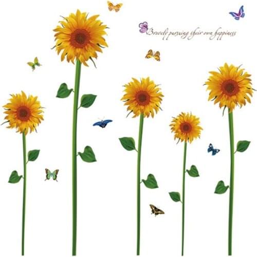 Romantic Flower Wall Stickers Love Living Room Bedroom Home Decoration Art Decals Background Stickers Wallpaper Decoration