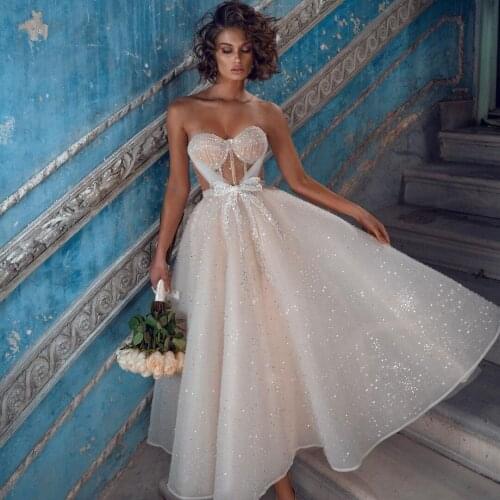 Sexy Short Prom Dresses Arabic Style Sweetheart With Bow Ankle Length Women Organza Party Gowns For Pageant