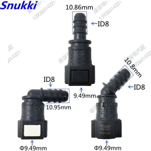9.49mm ID8 SAE 3/8 Fuel pipe joint universal auto Fuel line quick connector ID8 female fuel line connector 2pcs a lot