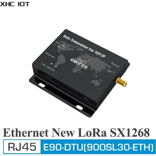 SX1268 New LoRa 868MHz 915MHz 30dBm Ethernet Wireless Modem Transparent Transmission Module E90-DTU(900SL30-ETH)