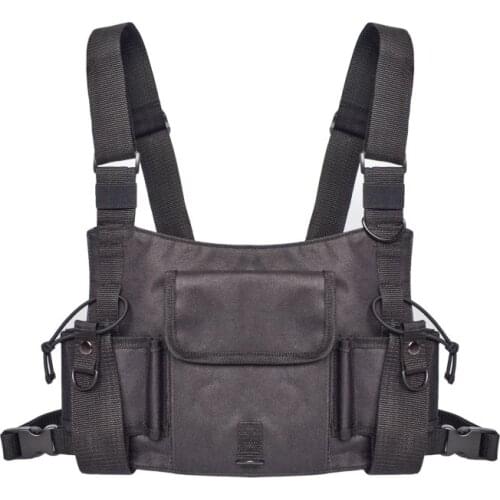 Tactical Chest Front Pack Pouch Tactical Headsets Holster Radio Harness Vest Rig Carry bag for Walkie Talkie Vest Bag