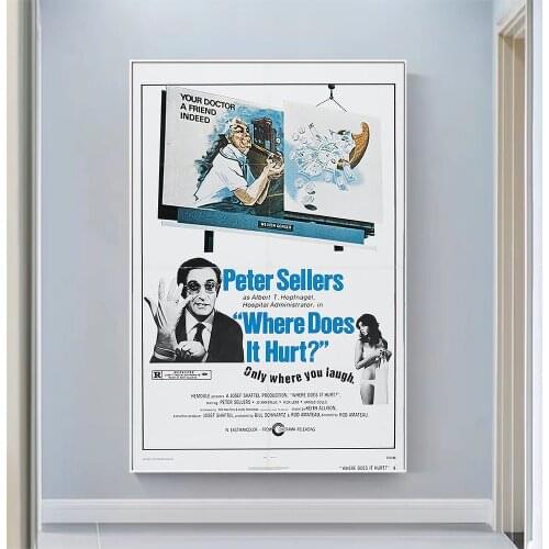 V2022 Where Does It Hurt (2) Vintage Classic Movie Wall Silk Cloth HD Poster Art Home Decoration Gift