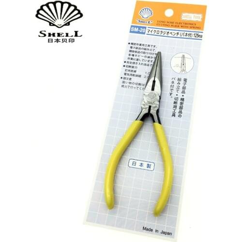 High quality shell SHELL Long nose pliers SM-20 125mm 5 inch plier made in Japan