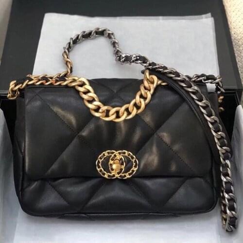 Women bag leather square shoulder bag fashion chain messenger bag soft leather rhombus clutch bag multifunctional modern bag