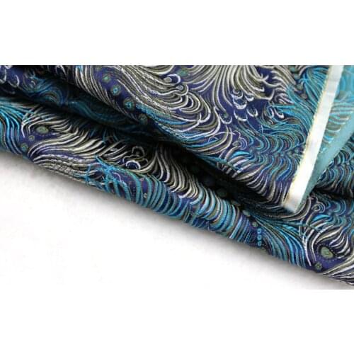 02 Brocade & Satin Fabric Chinese Dress Baby Dress Cheongsam Silk & Satin Advanced Clothing Fabric Peacock Tail Series