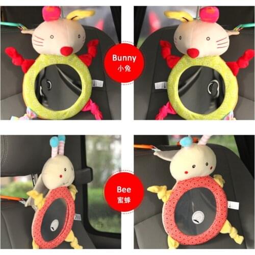 1Pc Cute Cartoon Car Baby Mirror Wide View Rear Adjustable Safety Seat Car Back Mirror Headrest Mount For Baby Children Kids