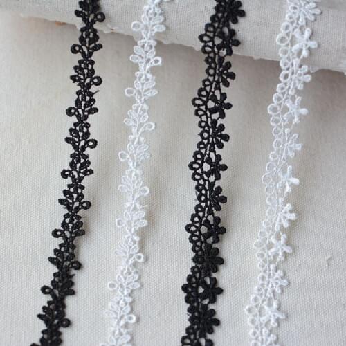 1Yards Latest Cotton Lace Fabric Nigerian Lace Fabrics Hollow Bridal Wedding Lace Trim Ribbon Trimmings For Clothing encajes LC5