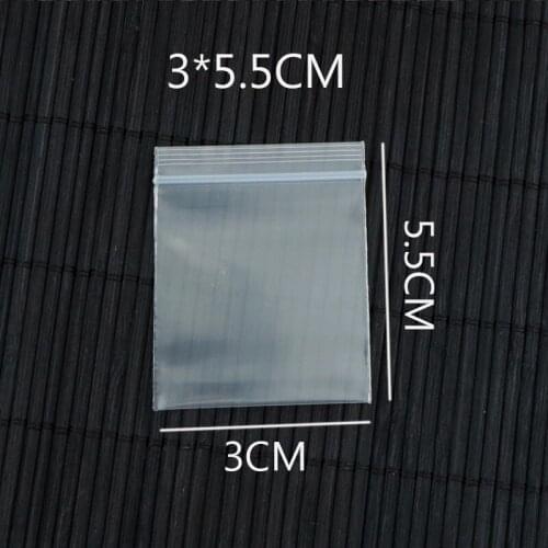 100Pcs/lot PE Resealable Plastic Zip Lock Bags Clear Poly Ziplock Bag Reclosable 3x5.5 Clear And Clean