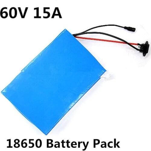 60V 15AH lithium ion battery 17S 18650 for Electric balancing scooter E-bike electric motor Unicycles +Charger