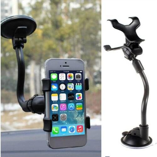 Car Bracket Holder Auto Black Rearview Mirror 360 Degree Rotation GPS Mobile Phone Holder Stand For Xiaomi iPhone Samsung