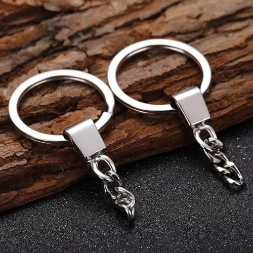 100Pcs/Lot Key Ring 30mm KeyChain Women Men DIY Jewelry Making Accessories Silver Color Round Split Keychains Keyrings Wholesale