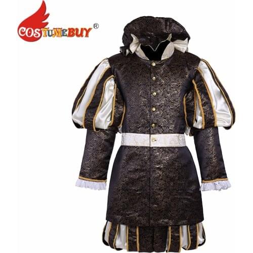 Costumebuy Victorian Royal Tudor King Costume Renaissance Medieval charming Prince Civil War stage performance Suit Custom Made