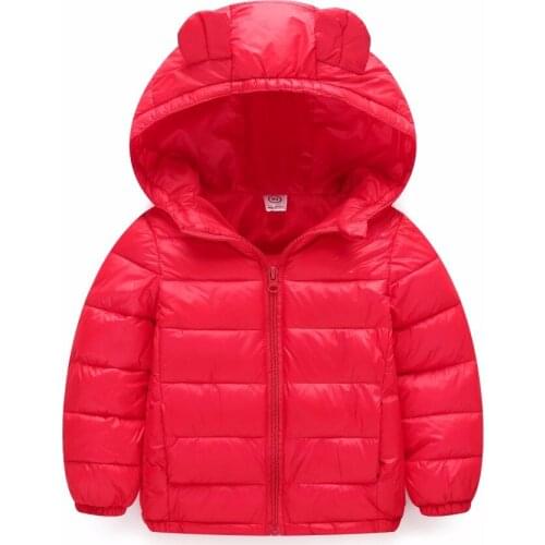 Children Coats Autumn Winter Clothes Boys Girls Down Cotton Jackets Fashion Baby Girls Short Hooded Outerwear Cartoon Costume