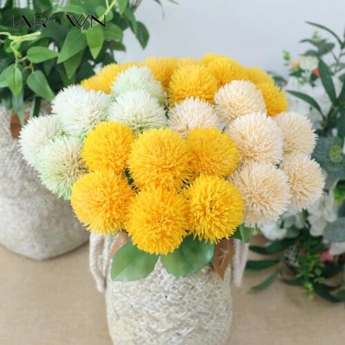 JAROWN Artificial Flocking Flower Ball Bouquet Simulation Onion Ball Flowers For Wedding Decorations Home Office Decor