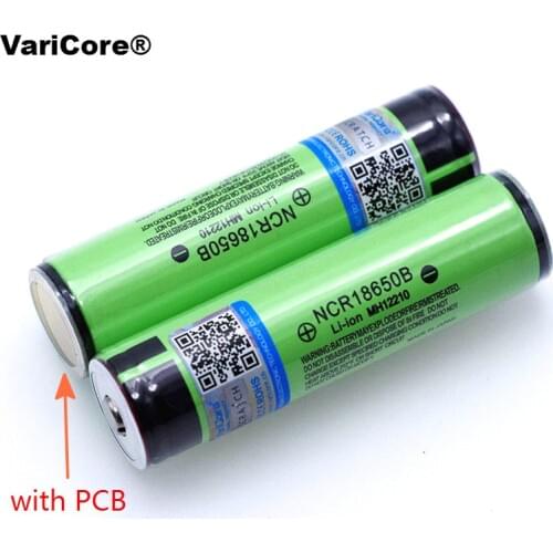 4pcs/lot Protected Original 18650 NCR18650B 3400mAh Rechargeable Li-lon battery with PCB 3.7V For Flashlight