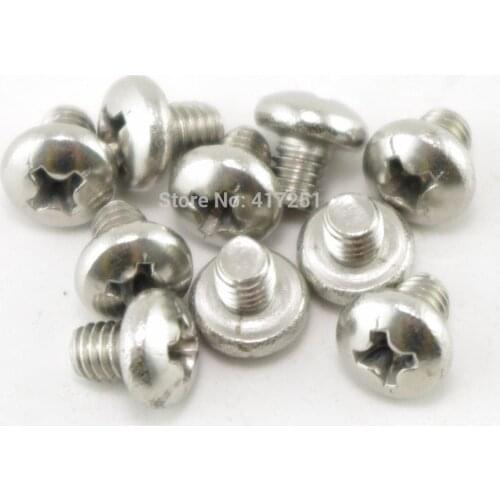 Metric M5*6mm Stainless steel Cross Recessed Pan Head Screws Fasteners