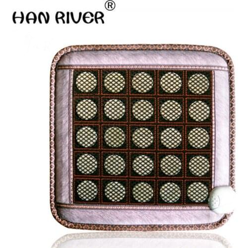 Jade germanium stone office electrical heating cushion supporting code Lynn warm warm heating cushion mat chair cushion 45*45cm
