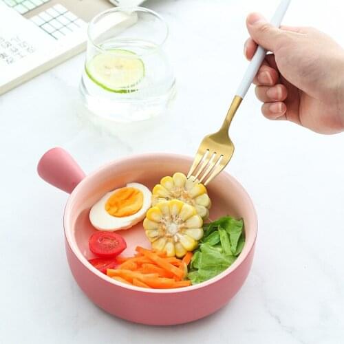 Nordic INS Morandi Style Bowl Kitchen Tableware Soup Bowl Ceramic Creative European Simple Household Noodles Baking Bowl