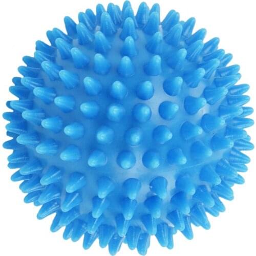 New-Spiky Massage Ball, Hard Stress Ball 7.5cm for Fitness Sport Exercise (sky blue)