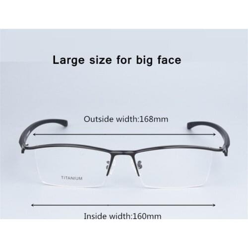 Large Size Business Glasses Frames Men Eyewear Pure Titanium Optical Prescription glasses frame For Large face Eyeglasses oculos