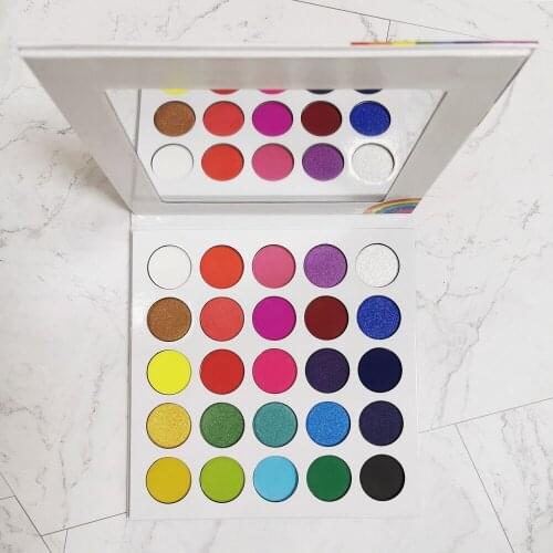 Palette Custom 25 Color High Pigmented Matte Shimmer Rainbow Makeup Eyeshadow Nude Earth Bright Beauty Cosmetics