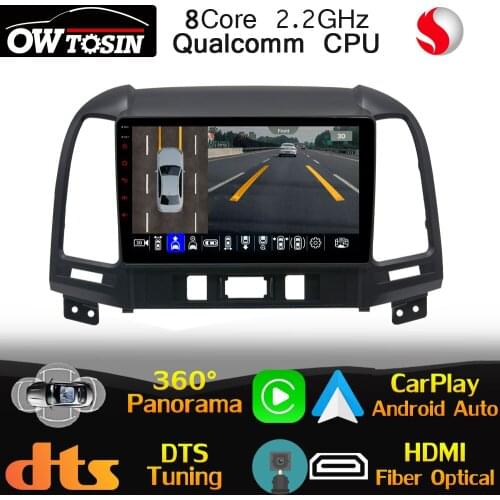 Qualcomm CPU Android For Hyundai Santa Fe 2 SantaFE 2006-2012 Car Multimedia Player 4G LTE Radio GPS 360 Panoramic Optical HDMI