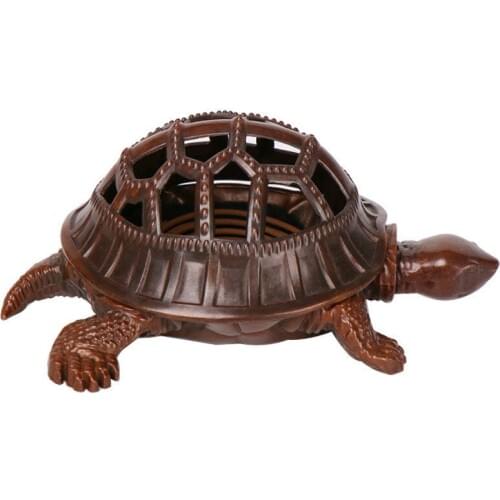 Animal Decoration, Pure Copper Longevity Turtle, Red Copper Turtle Incense Burner, Household Incense Burner, Feng Shui Crafts