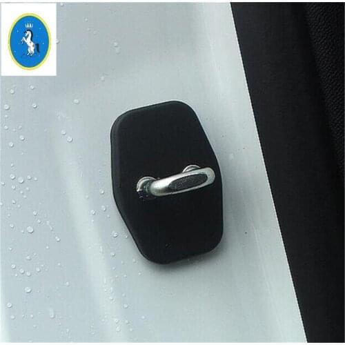 Plastic ! Inner Car Door Lock Protector Cover buckle decoration 4 Piece / Set Fit For Peugeot 5008 2017 2018 2019 2020
