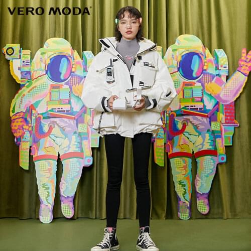 Vero Moda Women Safari Style Loose Fit Short Hooded Down Jacket | 320423030