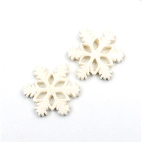 10/30pcs Mixed Snowflake Resin Decoration Crafts Flatback Cabochon Embellishments For Scrapbooking Beads Diy Accessories