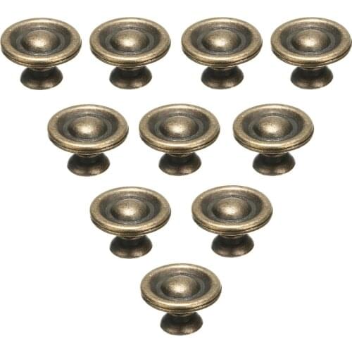 10pcs Antique Brass Furniture Knobs Handles Home Doors Cabinet Drawers Cabinet Knobs Hardware Tools
