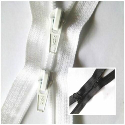 20 PCS/LOT Nylon YKK Zipper Black/white DOUBLE Slider CLOSE END Special FOR Anti-static Siamese BEDDING Sewing Accessories