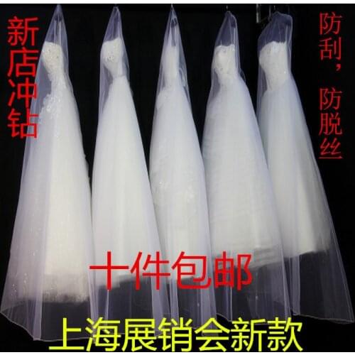 20pcs/lot Wholesale Transparent Wedding Dress Dust Cover Wedding dress bag / clothes cover / dust cover/ grenadine Garment cover