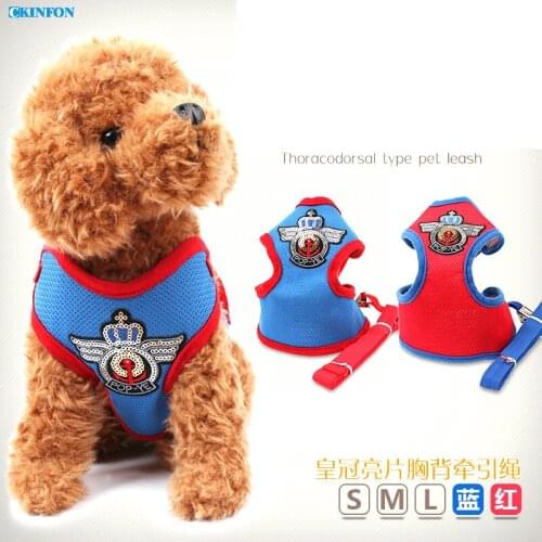 200Pcs/Lot Crown Sequins Harness Pet Clothing, Pet Leashes