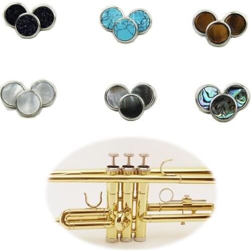 3 Pieces of SliverPlated Insert Finger Buttons for Trumpet Repairing Brass Instruments Accessories