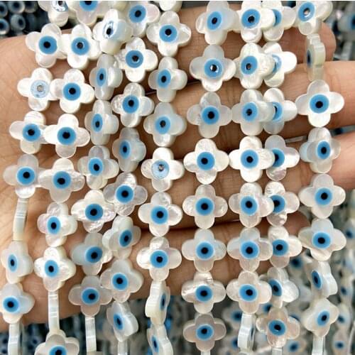 50pcs/lot 8mm 10mm 12mm Natural Clover Mother of Pearl shell for Jewelry Setting Flower eye Cut MOP Pearl shell for earrings