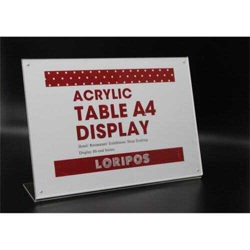 A4 L strong magnetic advertising tag sign card display stand Acrylic table Desk menu price Label Holder Stand