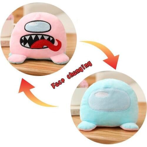 Among Us Game Anime Plush toys Flip Double Sided Figure Plush Pattern Childrens Gift Kawaii Home Decoration Stuffed Toys