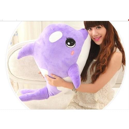 Big size lovely plush dolphin toy creative purple plush dolphin doll about 70cm 0193