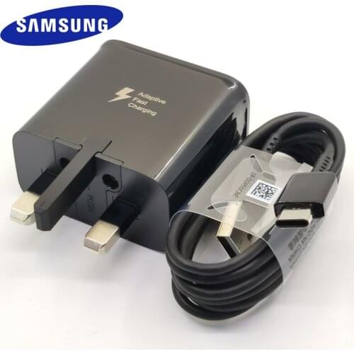 Samsung fast charger UK Plug Quick Charge Adapter Type C Cable for Galaxy S10 S8 S9 Plus A3 A5 A7 2017 A31 A41 A51 A71 note 9 8
