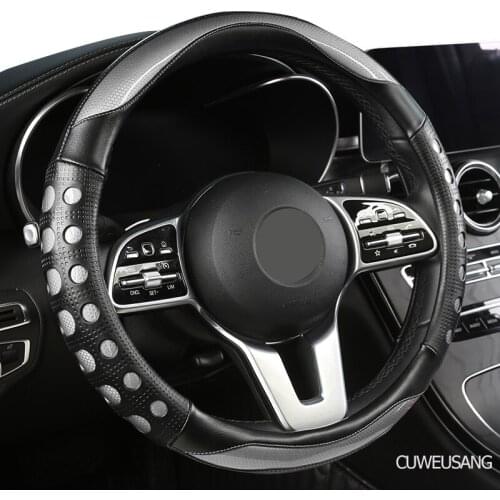 CUWEUSANG Carbon Fiber Leather Car Steering Wheel Cover For Infinitis Q30 Q50 FX35 QX50 QX56 QX60 QX70 FX G25 G37