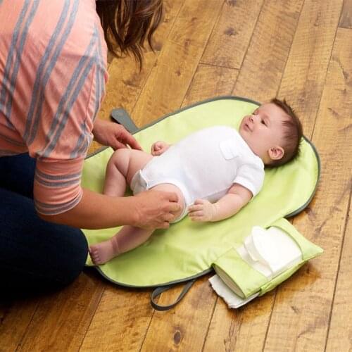 Baby Changing Mat Nappy Hangs Portable Baby Changing Table Textiles For Strollers Diapers Pad Folding Car Travel Changer Station