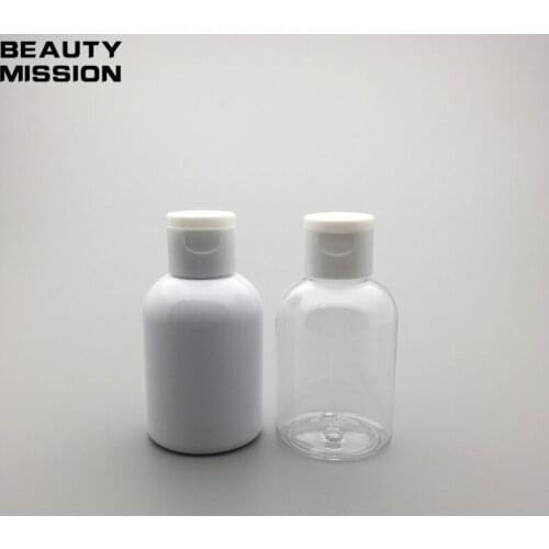 BEAUTY MISSION 100ml Flip Top Cap Refillable Bottle Transparent Small Simple Empty Bottles Container Makeup Liquid Cosmetic Jar
